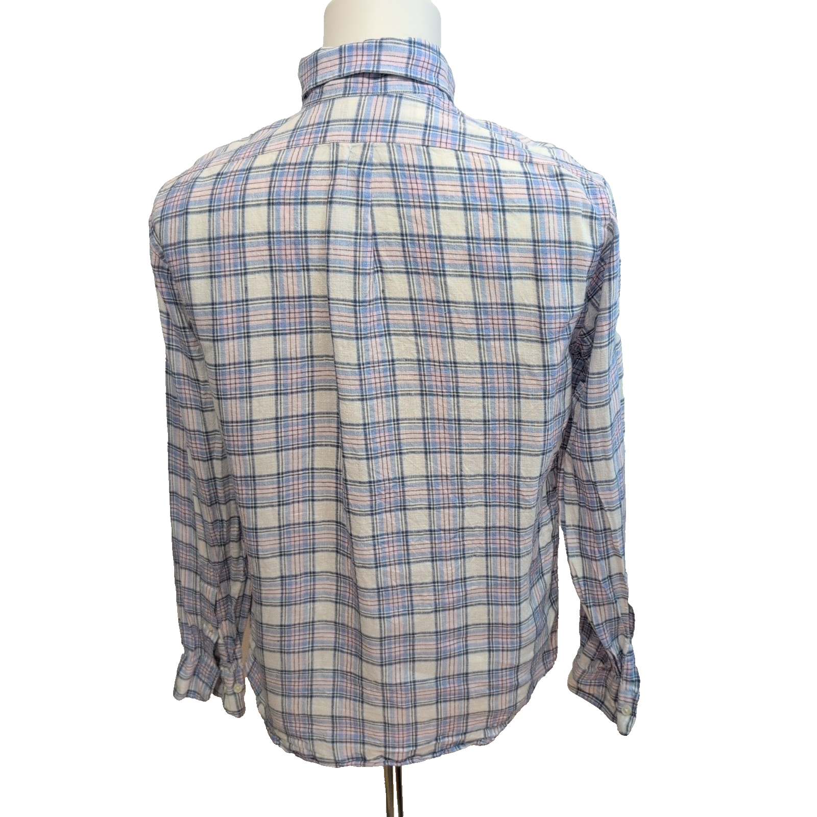 Chemise Brooks Brothers S Regular Fit Lin Carreaux Rose Bleu