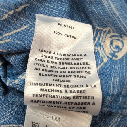 Chemise Hawaïenne Pendleton L Bleu Palmiers Voitures Coquillages Coton