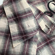 Harley Davidson chemise femme ailes d’ange brodées carreaux bordeaux taille S