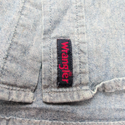 Chemise Wrangler XL Bleu Chiné 100% Coton 2 Poches Manches Courtes