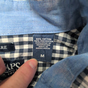 Chemise CHAPS bleu marine à carreaux taille M #179e