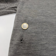 Pull Fred Perry Gris Clair Col V 100% Laine Mérinos Logo Bordeaux - Taille L