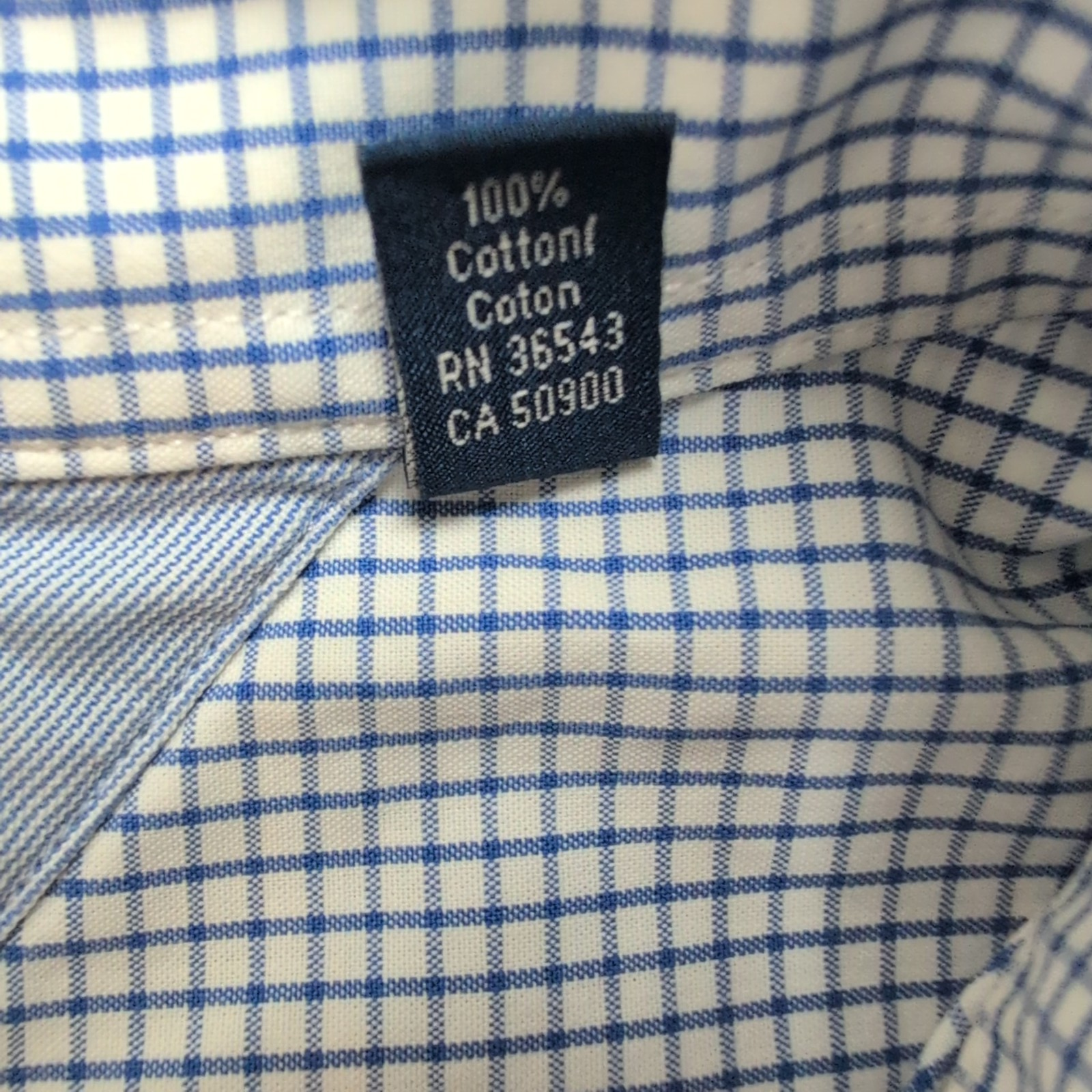 Chemise Tommy Hilfiger XL/XXL Bleu et Blanc Petits Carreaux Vintage