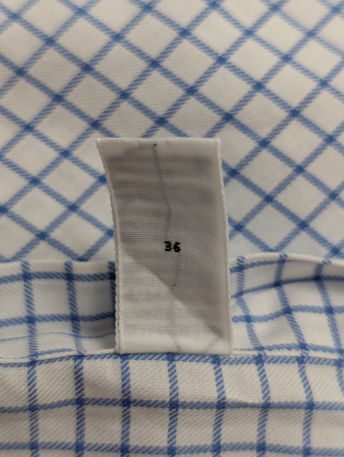 Ralph Lauren Chemise Homme L Blanche Quadrillée Double Retors Sans Logo