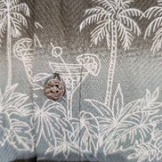 Chemise Hawaïenne Moda Campia L Rayonne Marron Cocktails Palmiers Vintage