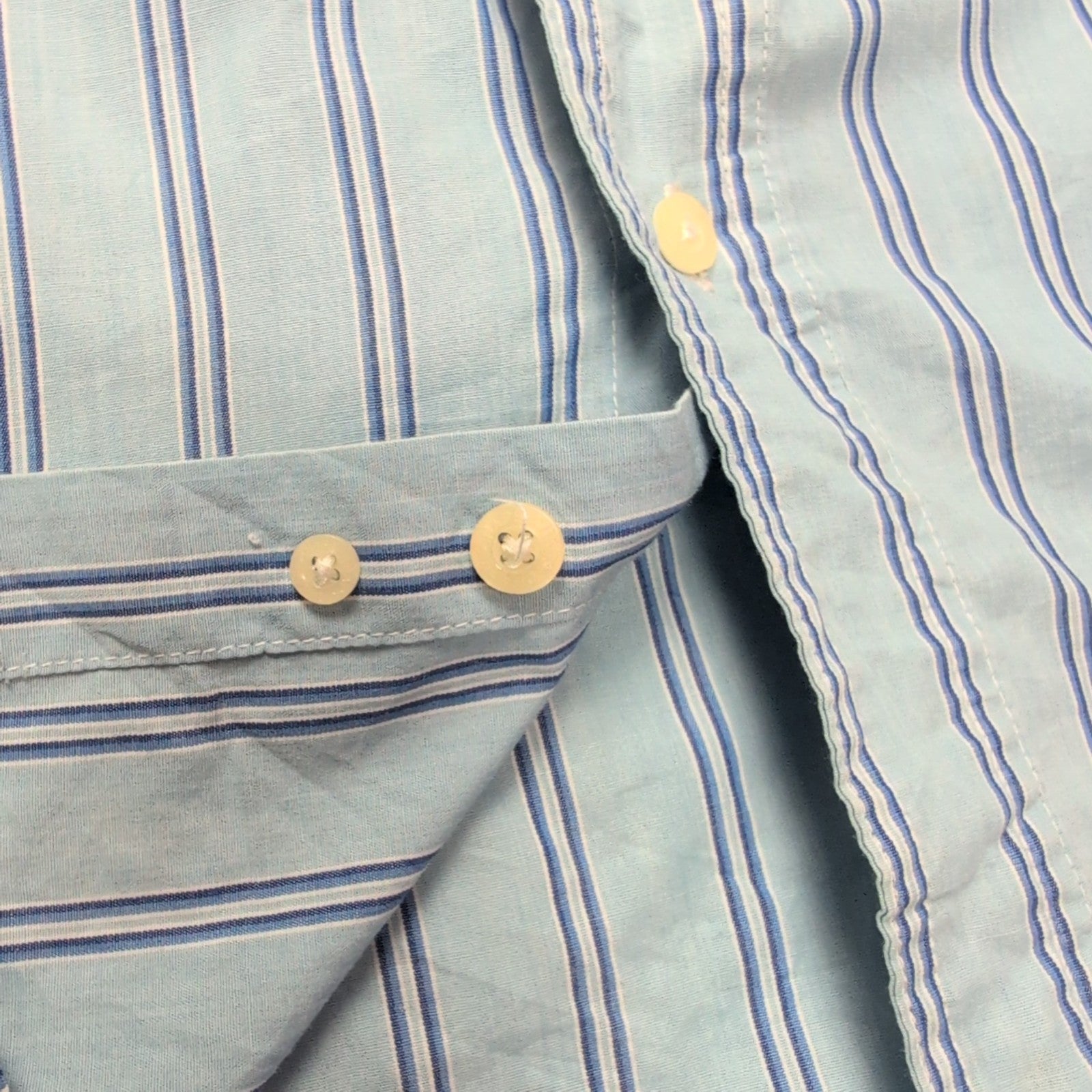 Chemise Chaps bleue à rayures taille L #46e
