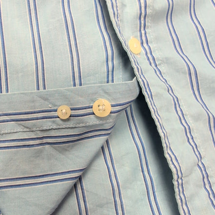 Chemise Chaps bleue à rayures taille L #46e