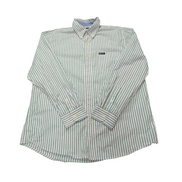 Chemise CHAPS blanche à rayures vertes taille L #77e