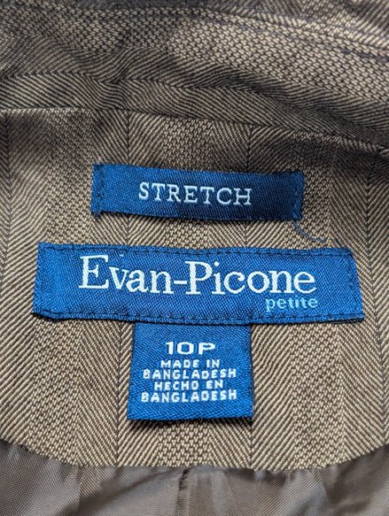 Veste Blazer femme Evan-Picone Marron à Rayures Taille L