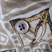 Chemise hawaïenne Roundtree & Yorke taille 2XL beige motif géométrique