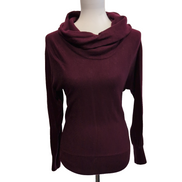 Pull Lauren Ralph Lauren Femme XS Bordeaux Col Bénitier Coton Modal
