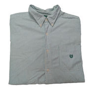 Chemise CHAPS verte menthe à rayures avec poche et logo brodé taille XL #253msch