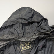 Blouson cuir noir Hi-Gear style café racer avec capuche taille S #16c