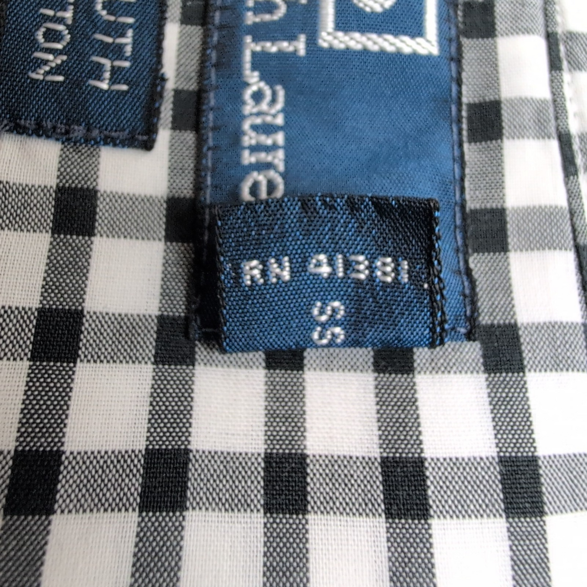 Chemise Polo Ralph Lauren XL Yarmouth Carreaux Noir Blanc Coton Logo Noir