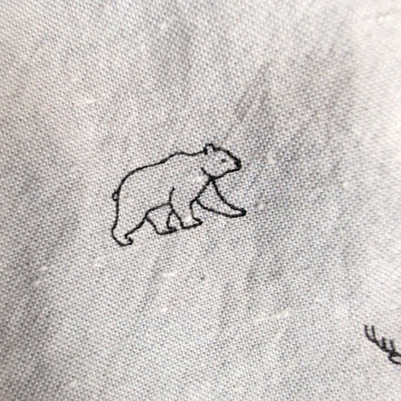 Chemise Mountain Ridge M animaux élan ours renard sapins coton manches longues