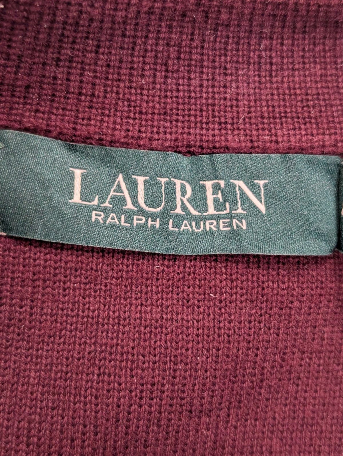 Gilet boutonné Lauren Ralph Lauren Femme coton et nylon bordeaux Taille M