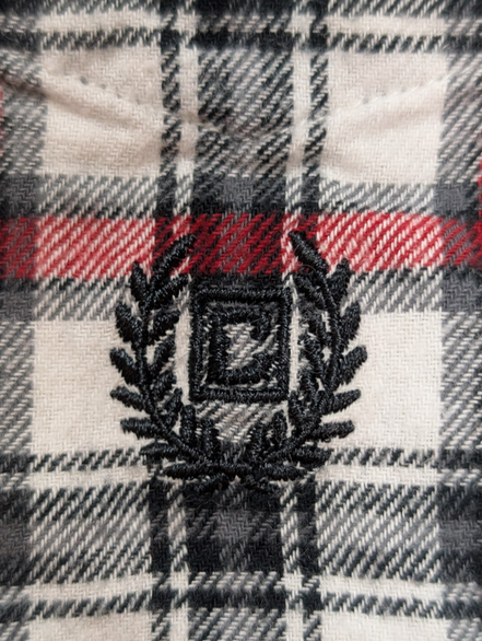 🔥 CHEMISE FLANELLE CHAPS L (G) CARREAUX ROUGE NOIR BÛCHERON LOGO BRODÉ