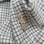 Chemise Ralph Lauren Classic Fit L Blanche Carreaux Bleu Noir Coton