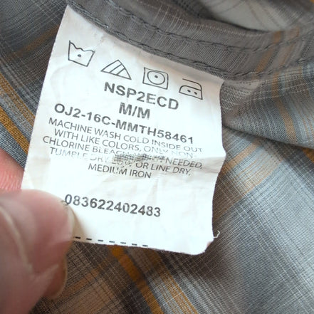 Chemise Wrangler Manche Courte Technique Orange et Grise Taille M Deux Poches