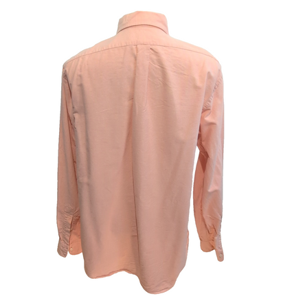 Chemise Ralph Lauren XLTG Oxford abricot logo marron coton manches longues
