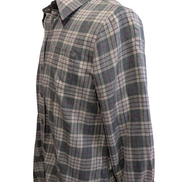 L.L.Bean Surchemise Veste Flanelle Carreaux Gris Violet Polaire Doublée M |252S