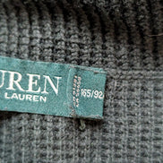Pull Ralph Lauren (Lauren) Femme L Col Roulé Large Cordon Noir Plaque Logo 🏷️