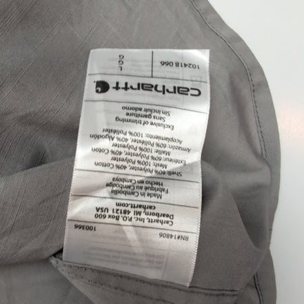 Chemise Carhartt Force L neuve gris technique manches longues outdoor