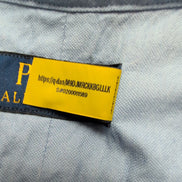 Chemise Ralph Lauren XLT Bleu Ciel Logo Jaune Manches Courtes QR Code