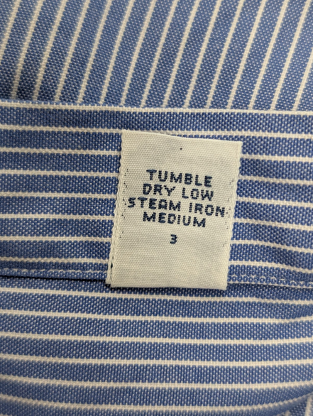 Chemise Ralph Lauren Manches Longues Yarmouth Rayures Bleu Blanc L