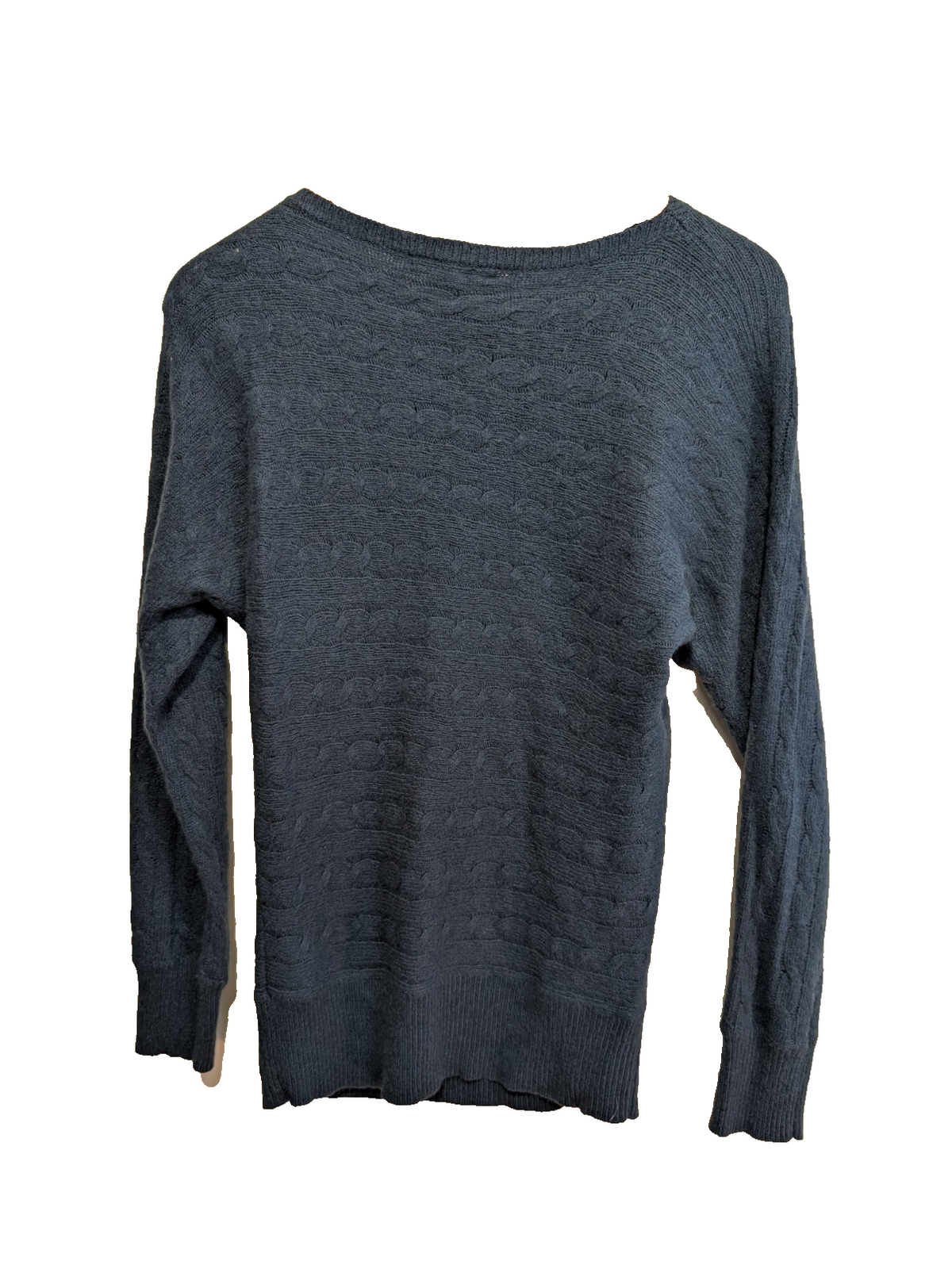 Pull Lauren Ralph Lauren femme L bleu laine cachemire maille texturée
