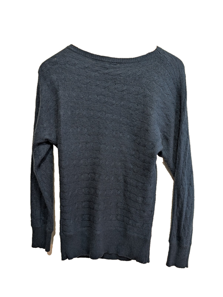 Pull Lauren Ralph Lauren femme L bleu laine cachemire maille texturée