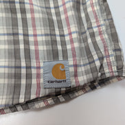 Chemise Carhartt Force 2XL Gris Rouge Carreaux Coton Nylon Manches Courtes