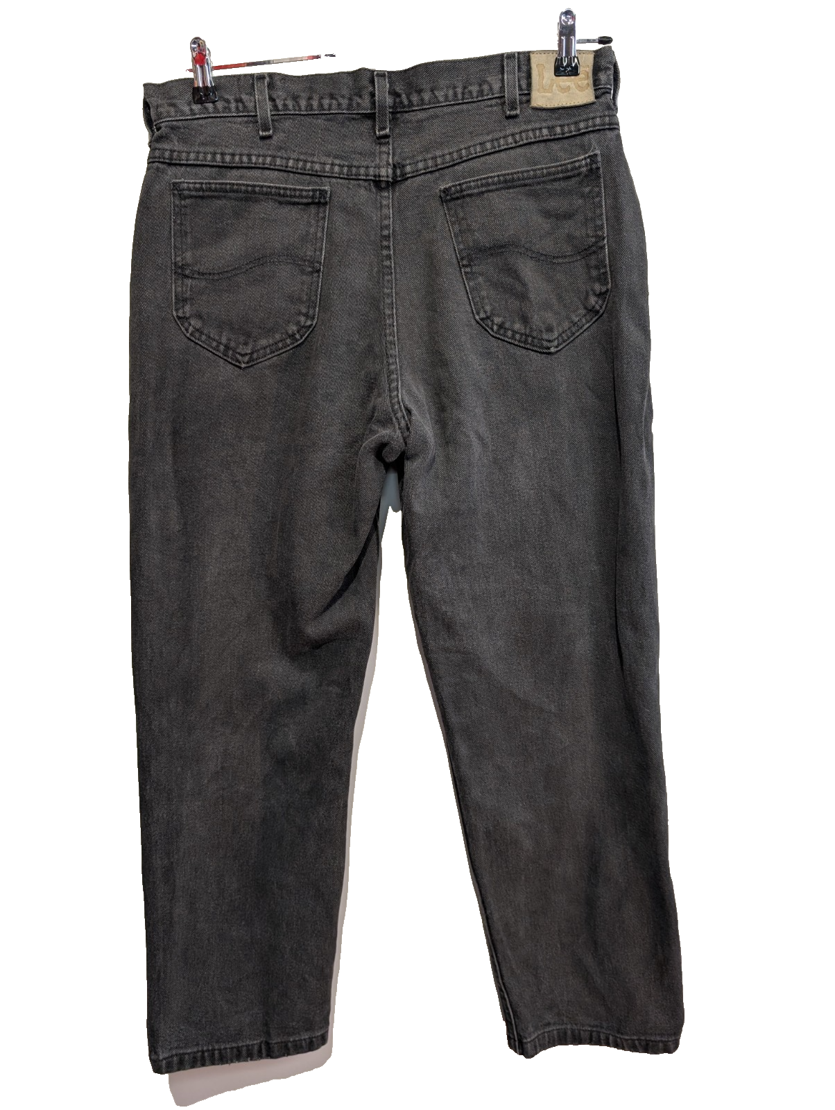 Jean Lee 1889 Vintage Regular Fit Homme Noir Denim Patiné W32 Classic Straight