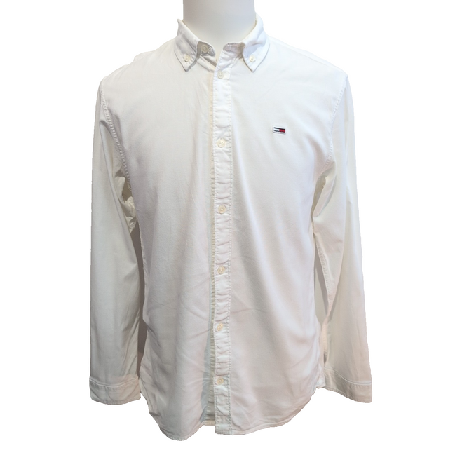 Chemise Tommy Hilfiger blanche manches longues Slim Fit S