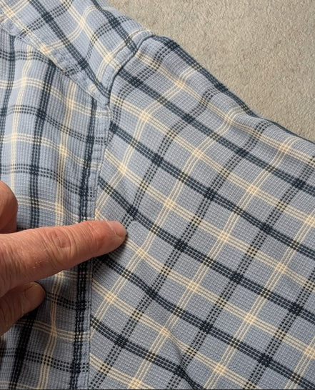 Chemise manches courtes Chaps Ralph Lauren L carreaux shirt button down bleu