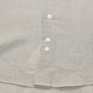 Chemise BURBERRY Lin XL Vert Kaki Logo Brodé Manches Courtes