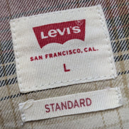 Chemise Levi's Western Carreaux Bordeaux et Crème Manches Longues Taille L