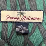 Chemise Hawaïenne Tommy Bahama S 100% Soie Vert Feuillage Boutons Bois