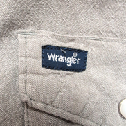 Chemise Wrangler Western Gris XL Pression Vintage 100% Coton