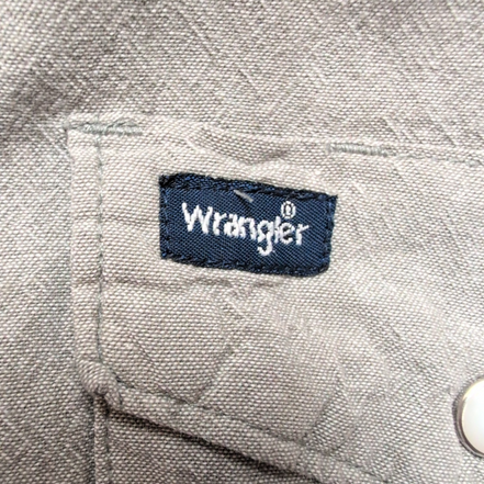 Chemise Wrangler Western Gris XL Pression Vintage 100% Coton