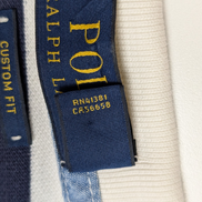 Polo rugby manches courtes Polo Ralph Lauren XXL rayures marine blanc Custom Fit