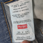 Jean Wrangler Homme Bleu Stretch W30 L34 Vintage Original Denim