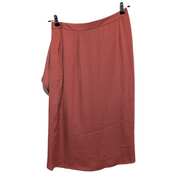 Jupe Femme T40 La Redoute Rouge Brique Fluide Volant Sans Étiquette