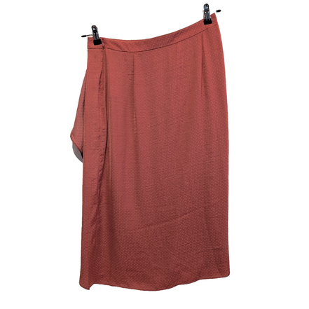 Jupe Femme T40 La Redoute Rouge Brique Fluide Volant Sans Étiquette