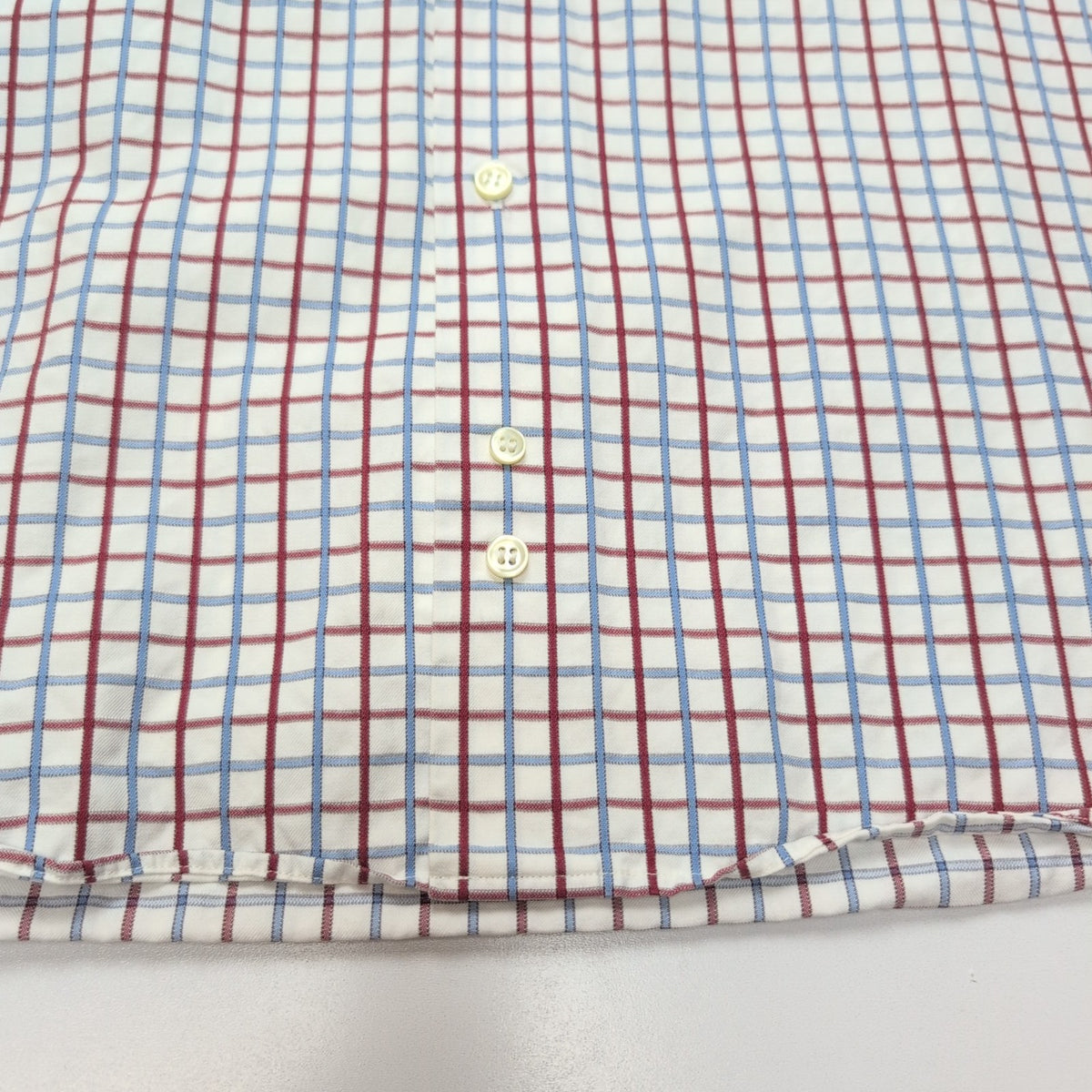 Chemise BURBERRY Taille 4 L Bleu Blanc Rouge Carreaux 100% Coton Logo Bleu