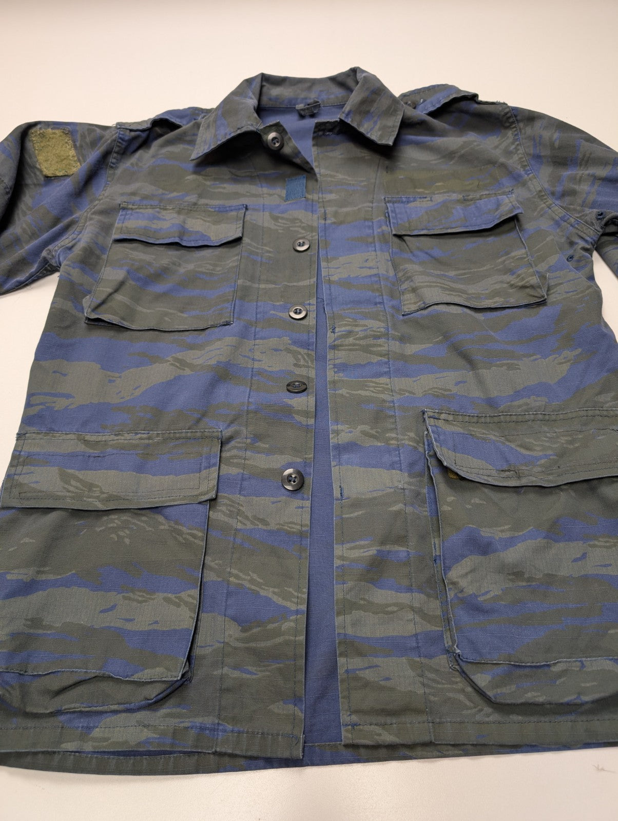 Veste Militaire Armée Grecque Marine Camouflage Bleu Noir RIPSTOP S