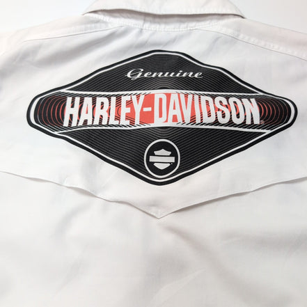 Chemise Harley-Davidson L Blanche Coolcore Manches Courtes Logo Brodé