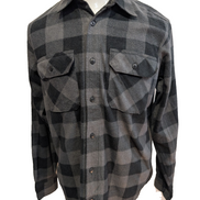 Wrangler M Chemise Flanelle Noire Grise Carreaux Plaid Style Workwear