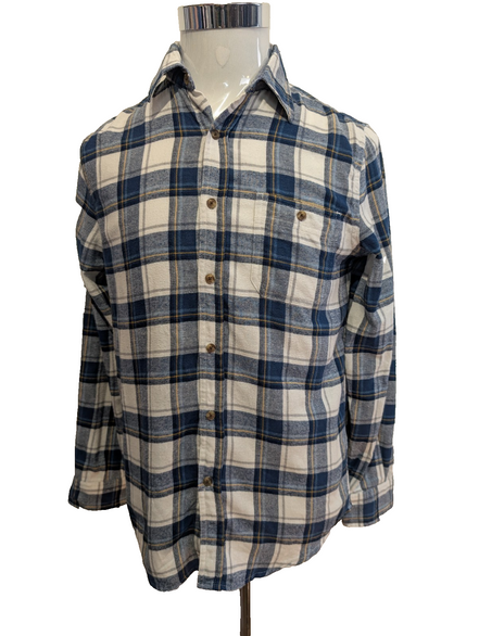 👖 Chemise LEE S Flanelle Poly-Coton Carreaux Bleu Jaune |299S