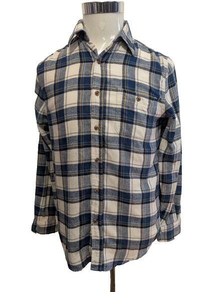 👖 Chemise LEE S Flanelle Poly-Coton Carreaux Bleu Jaune |299S